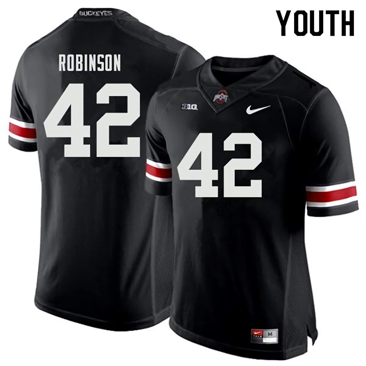 Bradley Robinson Ohio State Buckeyes Youth NCAA #42 Nike Black College Stitched Football Jersey DMG3256DH